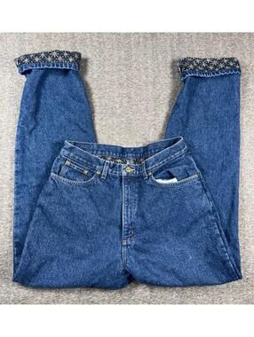 LL Bean Fleece Lined Womens Jeans Double Relaxed Fit Size 12 Tall 34” Inseam